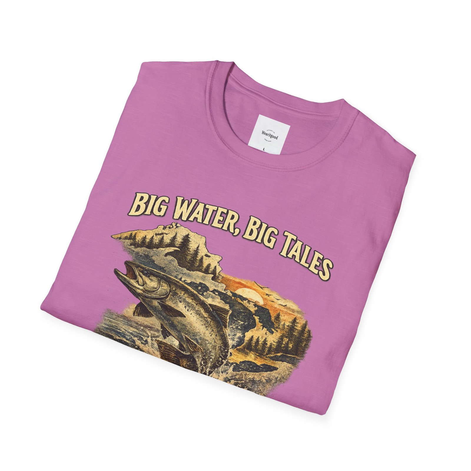 Big Water, Big Tales Fishing T-Shirt - Image 56