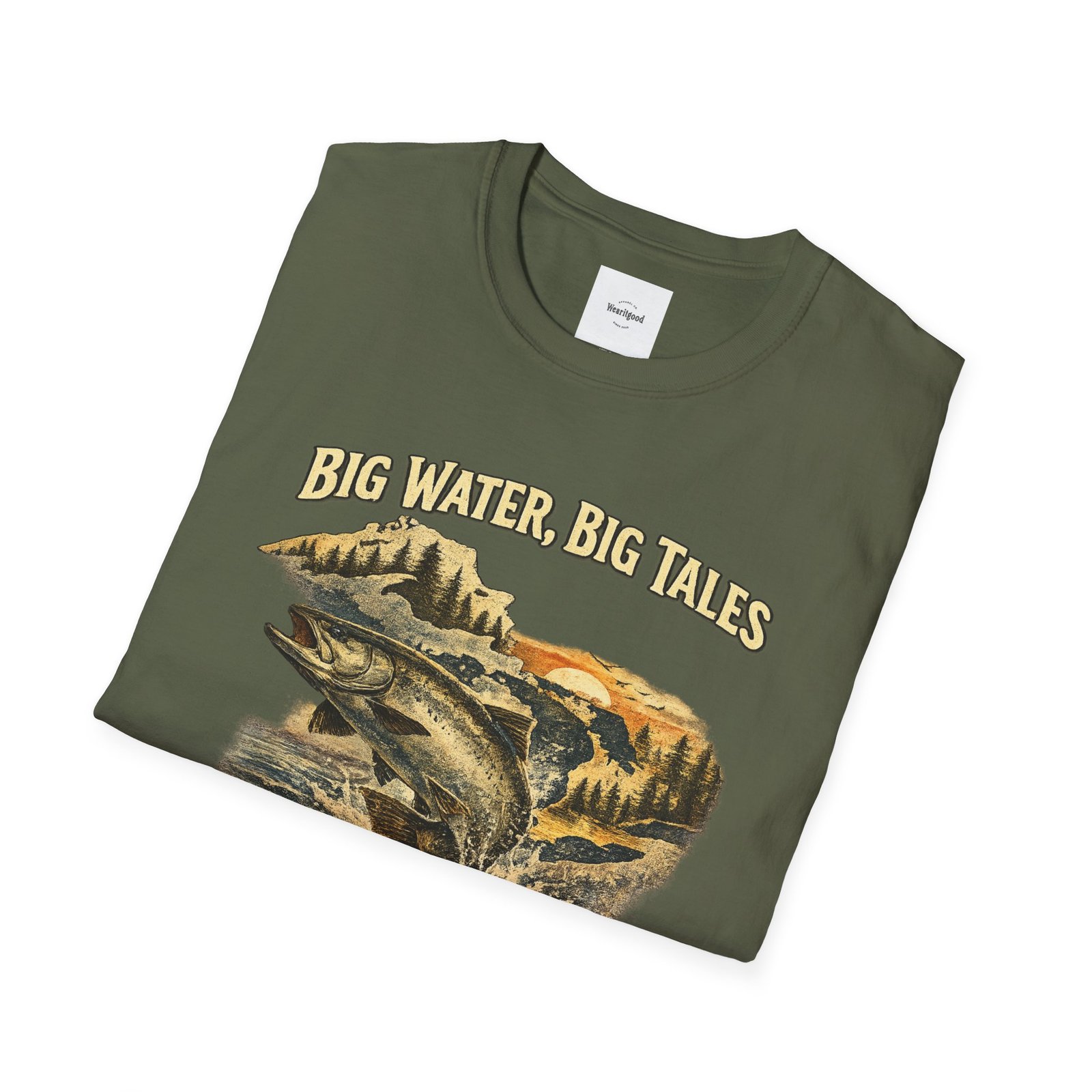 Big Water, Big Tales Fishing T-Shirt - Image 4