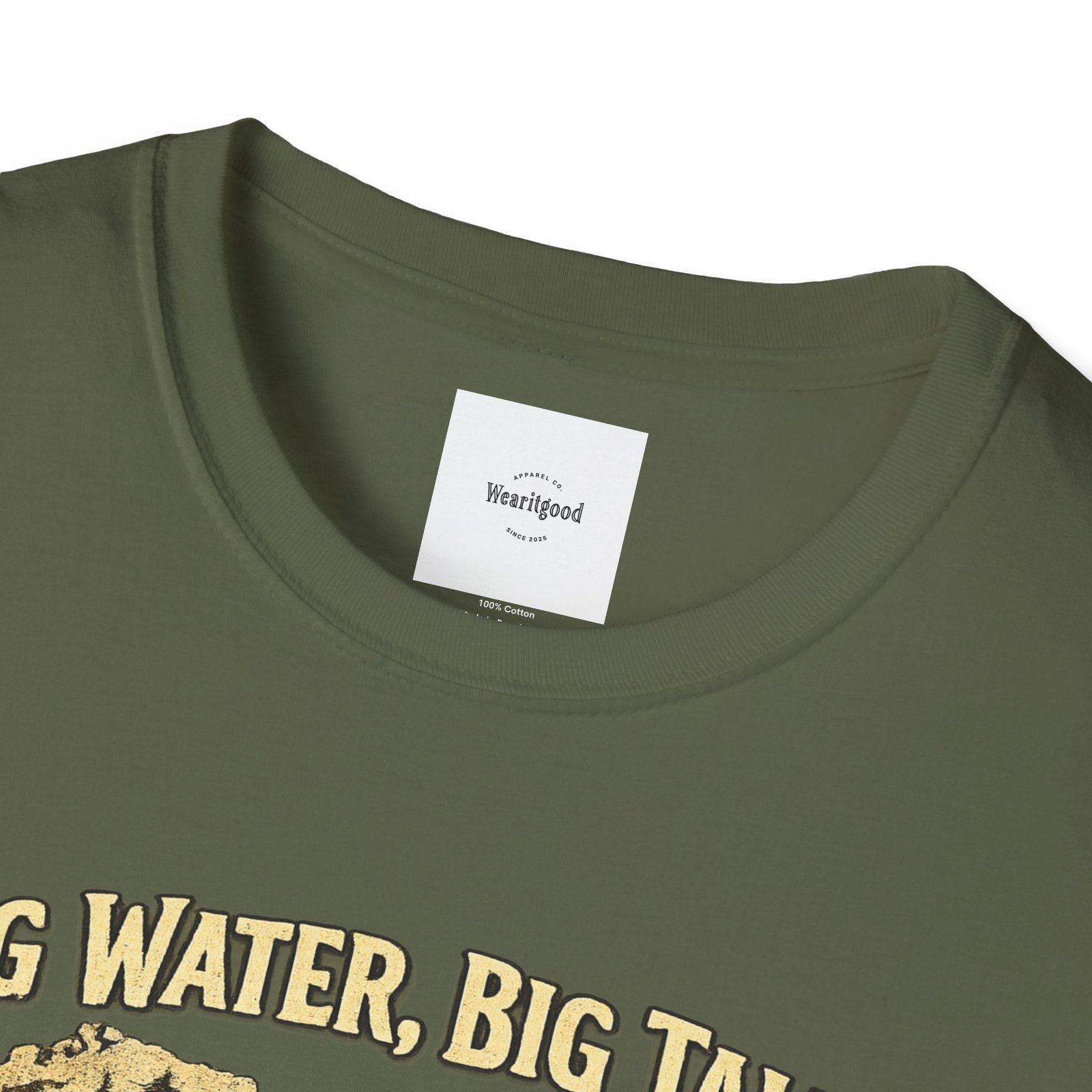 Big Water, Big Tales Fishing T-Shirt - Image 3