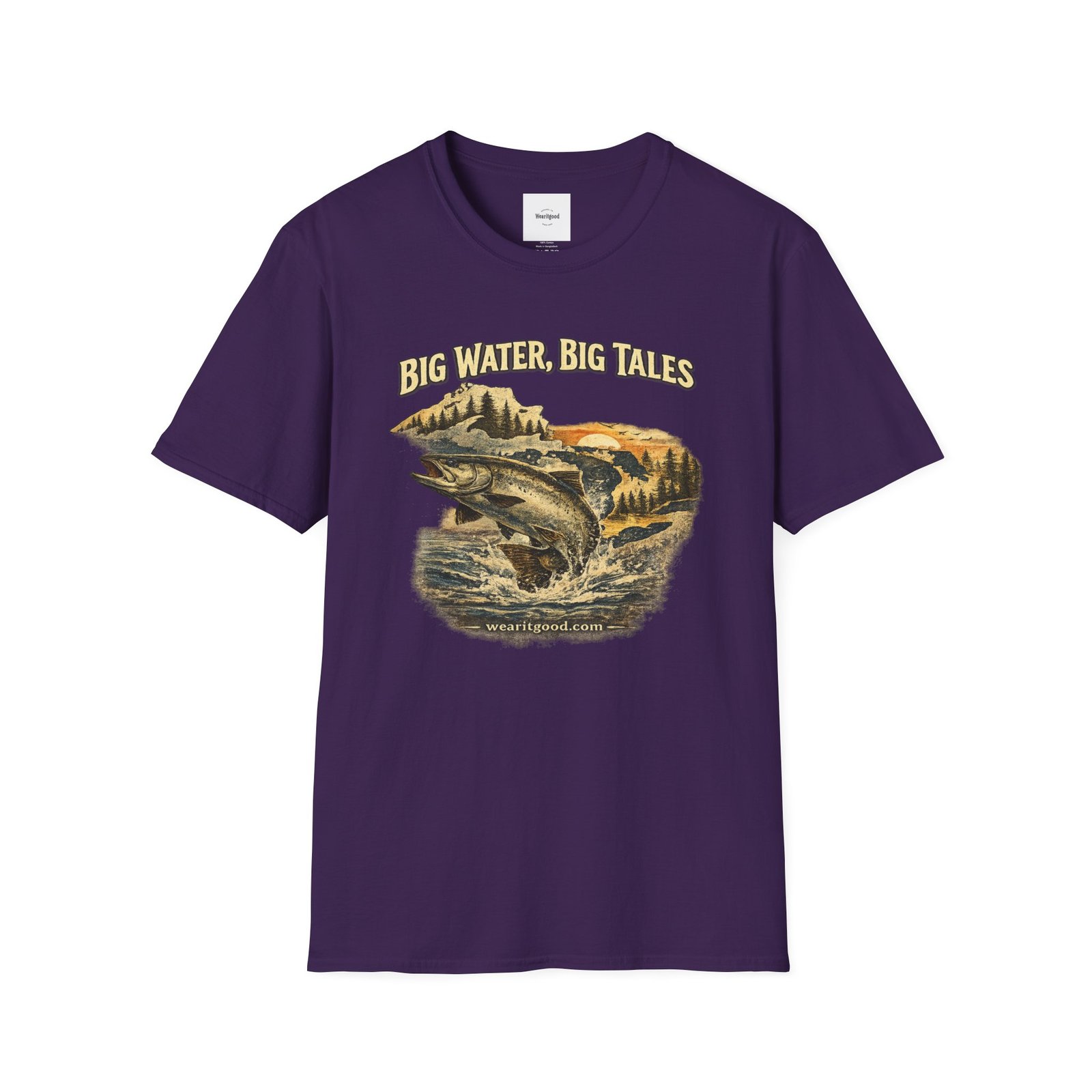 Big Water, Big Tales Fishing T-Shirt - Image 49